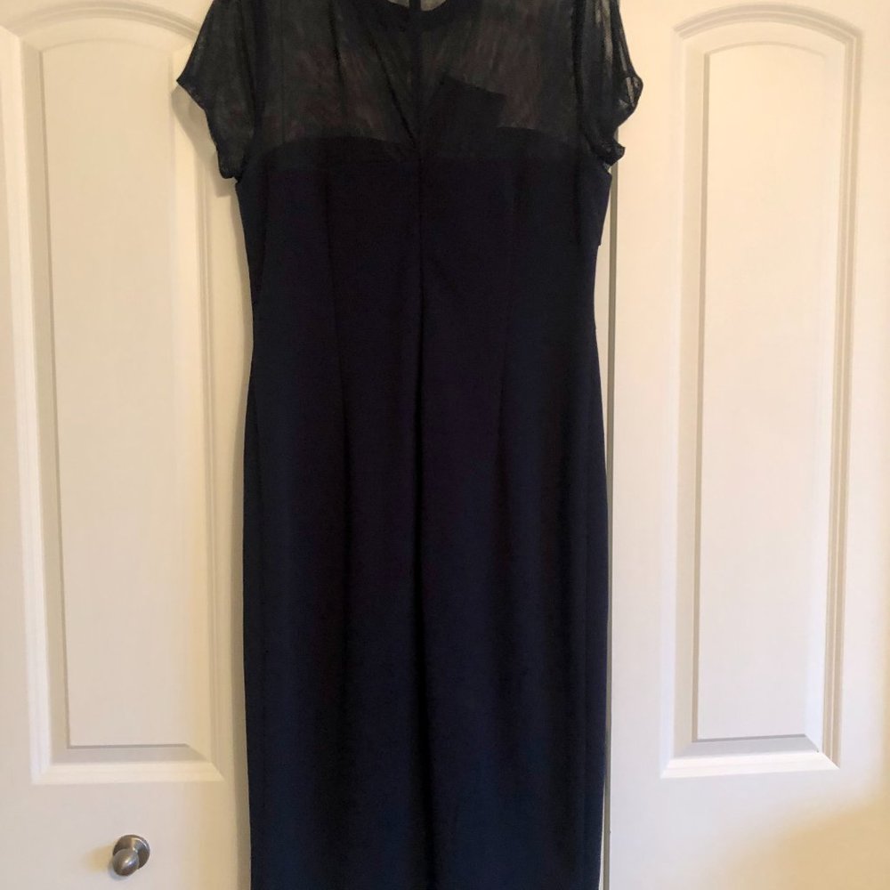 JS Collections Navy Illusion Top Dress Size 12